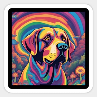 Psychedelic Labrador Sticker